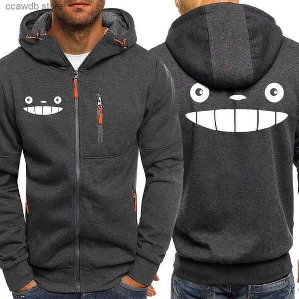 Sudaderas con capucha para hombre Sudaderas Comics Película Ojos redondos y boca grande Sudaderas con capucha Hombres Ropa de otoño Suelta Casual Sudadera de alta calidad Sudadera con cremallera Sudadera con capucha divertida T240110