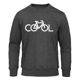 Heren Hoodies Sweatshirts Cool lettertype Bicycle Simple Stroke Design Sweatshirt Mens Mode Kwaliteit Hapel Kap Kwarm Hoodies Simple Loose Vrouwelijke Tops Z240529