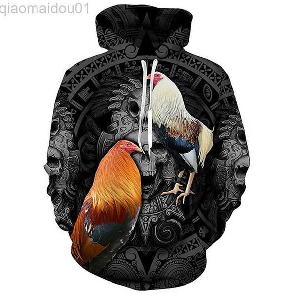 Sudaderas con capucha para hombre Sudaderas Cool Rooster Hunting Camo Sudaderas con capucha impresas en 3D Sudadera Pantalones de chándal para hombre Conjunto de chándal para hombre unisex Ropa de hombre de moda Traje L230721