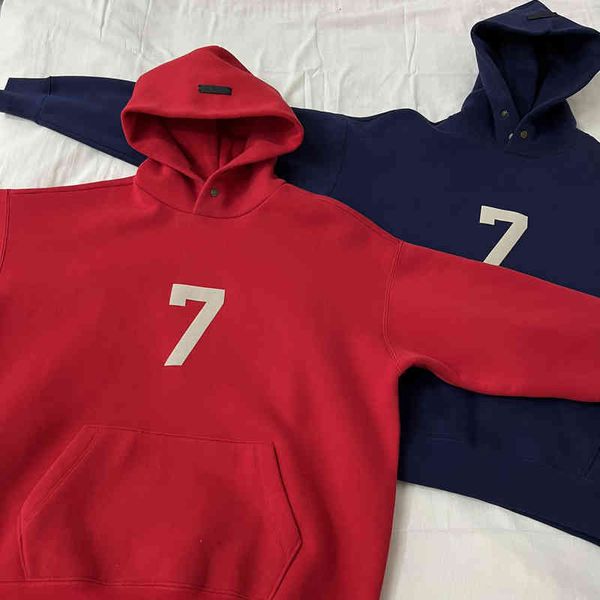 Sudaderas con capucha para hombre, versión correcta, temporada 7 de niebla, línea principal, 7 figuras, suéter de felpa con capucha flocada para hombres y mujeres