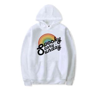 Sweats à capuche pour hommes CoryxKenshin Spooky Scary Sunday Merch Sweat à capuche unisexe à manches longues Pull Sweat à capuche pour homme et femme Harajuku Vêtements