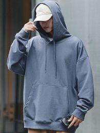 Sweats à capuche pour hommes Sweatshirts Coton Sweat Hommes Printemps Automne Mode Sweat à capuche ample Marque coréenne Plain Hood Vêtements Y2K Femme Surdimensionné Streetwear 230720