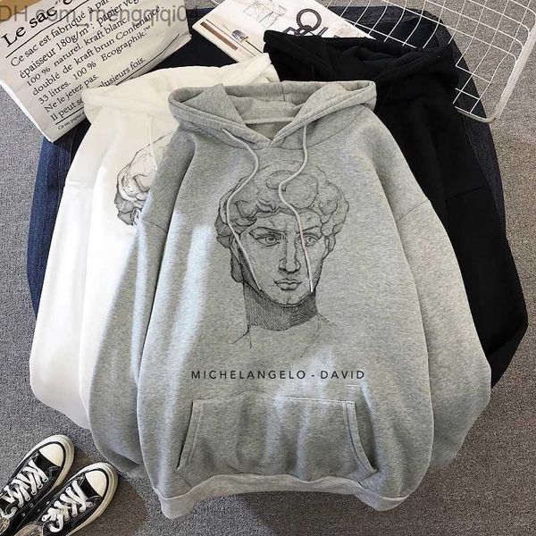 Sudaderas con capucha para hombres sudaderas parejas que usan sudaderas con capucha para estudiantes con bolsillos estampados largos para mujeres, sudaderas coreanas coreanas sacadas a las sudaderas con capucha caras y espesas Z230818