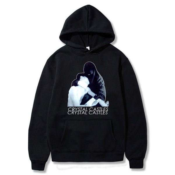 Sweats à capuche pour hommes Sweatshirts Crystal Castles imprimés Hip Hop Pull à manches longues Lâche Casual Streetwear pour hommes et femmes à capuche