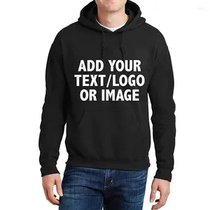 Heren Hoodies Sweatshirts Custom Mens Logo tekst Hoodie voor mannen Women Personaliseerde sweatshirt Customization Sweatshirtsmen's
