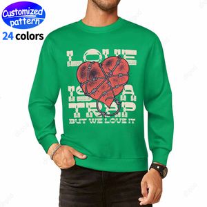 Sweats à capuche pour hommes de créateurs Sweatshirts en coton à motifs personnalisés Sweat à capuche multicolore peint à chaud Vêtements pour hommes Vêtements grande taille S-5XL noir vert moyen 24 couleurs disponibles