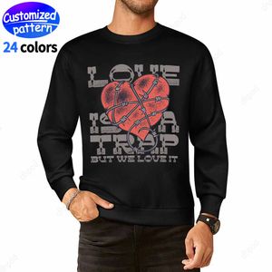 Diseñador Sudaderas con capucha para hombre Sudaderas con estampado personalizado de algodón pintado en caliente con capucha multicolor Ropa para hombre Ropa de gran tamaño S-5XL negro 24 colores disponibles