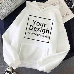 Heren Hoodies Sweatshirts Custom Print Diy Tekst Afbeelding vrouwen Ize gepersonaliseerde drop 220919