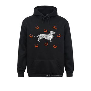 Heren Hoodies Sweatshirts Dachshund Dog Halloweenie Mummie Jack O Halloween Kostuum Holiday For Men Lovers Day Simple Style