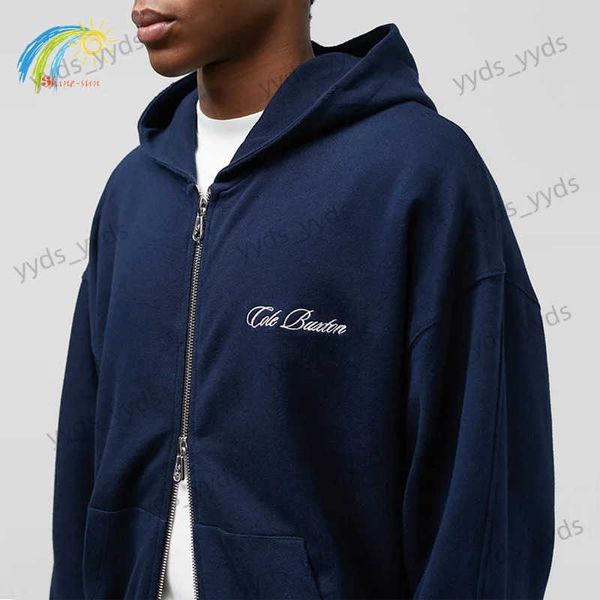 Sweats à capuche pour hommes Sweatshirts Bleu foncé Casual surdimensionné classique brodé Cole Buxton Sweat à capuche zippé Hommes Femmes 1 1 Meilleure qualité CB Sweats à capuche T240113