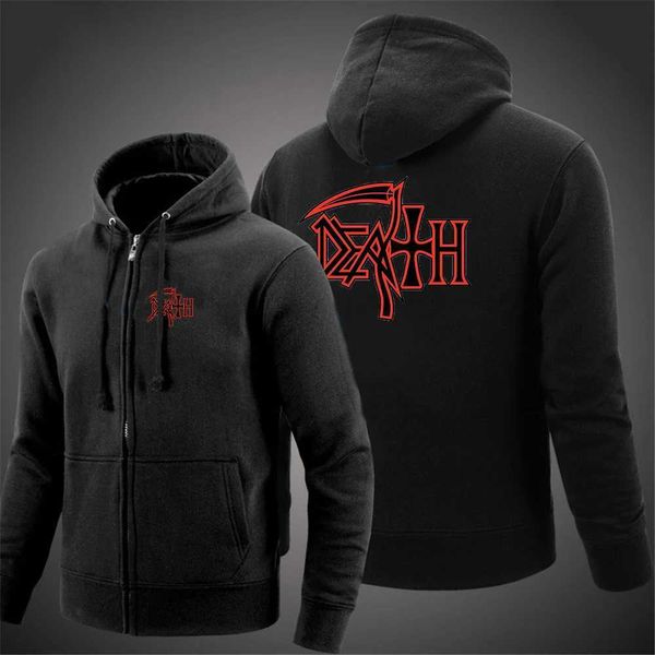 Sweats à capuche masculine Sweatshirts Death Rock Band Heavy Metal imprimé New Mens Spring Automne Mouilles Slve Leisure High Quty Sweatshirt à capuche à capuche T240428