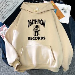 Sweats à capuche pour hommes DEATH ROW RECORDS Sweat à capuche Homme Sweats esthétiques de haute qualité Vintage Hip Hop Harajuku Streetwear Hombre Kpop Gothic