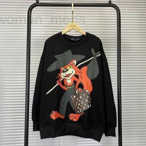 Heren Hoodies Sweatshirts Designer Herfst en Winter Kwai Net Rood Opdruk Vos Ronde hals Trui Sociale Geest Jongen Cartoon Katoen Studenten 6DCM