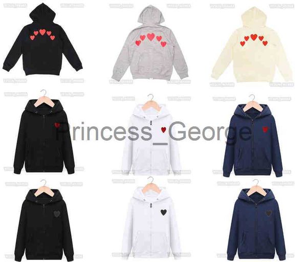 Sweats à capuche pour hommes Sweats Designer Cdgs Sweat à capuche classique Fashion Play Little Red Peach Heart Imprimé Pull à capuche pour hommes et femmes Manteau x0713