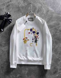 Heren Hoodies Sweatshirts Designer Hoodie Street Borduurwerk Floral Print Cotton High Quality Loose Unisex E0cy