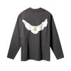 Hoodies Sweatshirts Designer Kanyes Classic Wests T-shirt Luxury Fashion Party Joint Name Peace Dove Imprimé Mens and Womens Long Manches Tee 2023