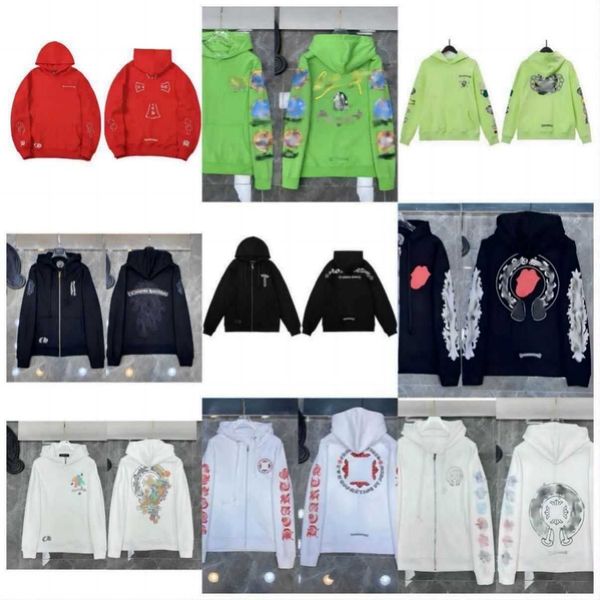 Sweats à capuche pour hommes Sweatshirts Designer Mens Chrome Winter Heart Sweat à capuche Ch Veste à manches longues Manteau lâche Sweat à capuche Hommes Femme Hip Hop Chromees Hearts Flower 038i