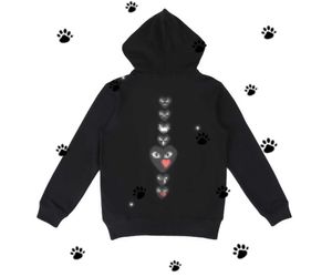 Heren Hoodies Sweatshirts Designer Heren Com Des Garcons Spelen Sweatshirt Cdg Zwart Multiheart Zip Up Hoodie xl Gloednieuw