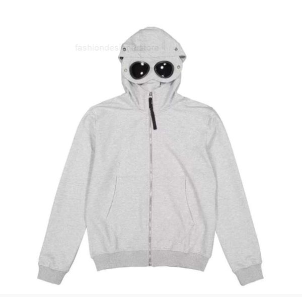 Sudaderas con capucha para hombre Sudaderas Diseñador Puro Euro Americano Personalidad simple Tendencia para hombre Ropa sanitaria CP Chaqueta Sombrero Gafas Cremallera Sudadera con capuchaSMLXL