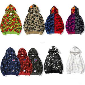 Heren Hoodies Sweatshirts Designer Shark Heren Rits Sweatshirt Kapmantel Warme Jassen Big Abc Felpa Camo Sudadera Capuchon Coa