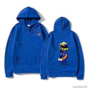 Sudaderas con capucha para hombre Diseñador deportivo Marca F1 Street Sudadera con capucha informal One Racer - Estampado de Harajuku para hombres y mujeres con fanáticos de Mclaren Team Race