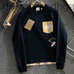 Heren Hoodies Sweatshirts Designeren Hoodie Sweatshirt Bur Designer Sweater Plaid Pocket Lange Mouw T -shirt Men Women Pullover Coat 4xl 5xl CRGU