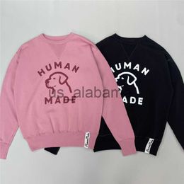 Sweats à capuche pour hommes Sweatshirts Doggy Rose HUMAN MADE Sweatshirts Hommes Femmes HUMAN MADE Puppy Print Crewneck Sweat à capuche surdimensionné Anime Sweat à capuche x0905