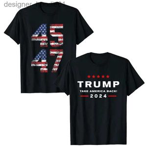 Sudaderas con capucha masculina SweShirts Donald Trump 2024 Elección estadounidense-Camiseta de regreso Fun Camiseta Fan Fan Regalo Top 4 de julio C240412