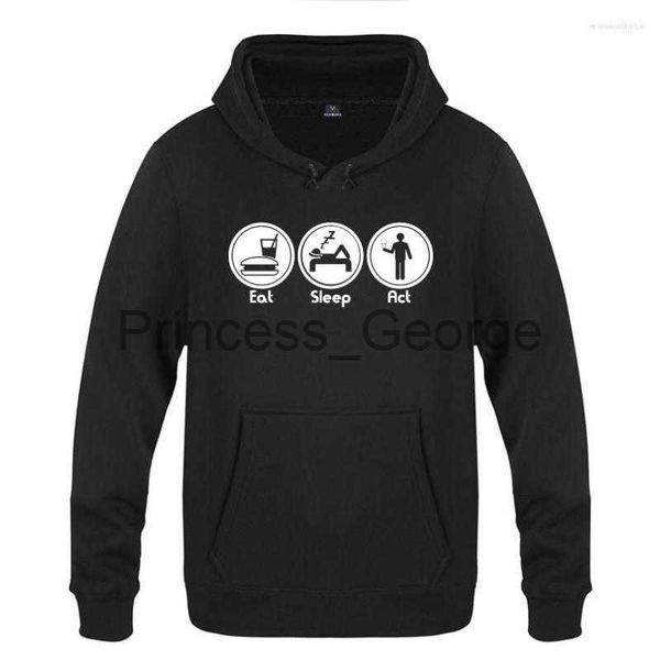 Sweats à capuche pour hommes Sweatshirts Eat Sleep Acteur Film Film Cadeau Hommes Hommes Pull en polaire à capuche X0713