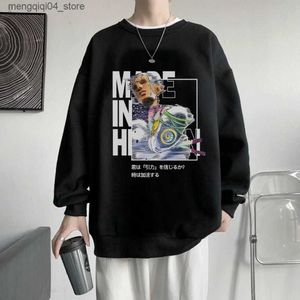 Heren Hoodies Sweatshirts Enrico Pucci Anime JoJos Bizarre Adventure Manga Grafisch Oversized Heren Trui Trainingspak Dames Top Winterkleding Q240322