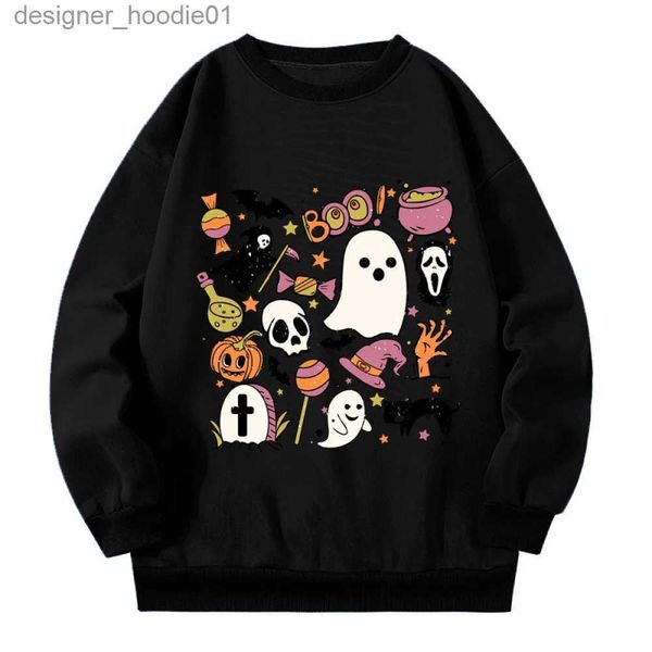 Sudaderas con capucha para hombre Sudaderas Evil Horror Pumpkin Demon Ropa de talla grande Halloween Spooky Witch Print Sudadera Mujer Street Fashion Brand Sudaderas con capucha Y2k L231027