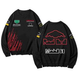 Sweats à capuche pour hommes Sweats à capuche F1 Printemps/Automne Harajuku Manteau polaire Formule 1 Veste Pull ample Sweat T-shirt Polo Costume de course de moto