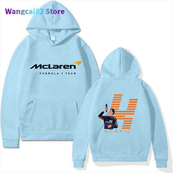 Sweats à capuche pour hommes Sweatshirts F1 McLaren Team Racing Fans Sweats à capuche pour hommes Hiver Formule 1 Racer Lando Norris Sweat à capuche Team Hommes/Femmes Sweats à capuche surdimensionnés Vêtements 020723H