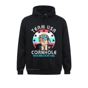 Heren Hoodies Sweatshirts Faddish Women's USA Cornhole Shirt Team Shirts grappige 3D -bedrukte herfstkleding lange Sleevemen's