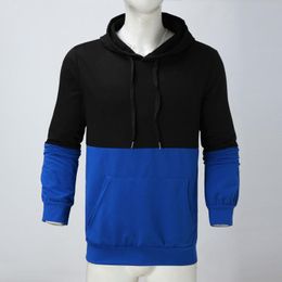 Sweats à capuche pour hommes Sweatshirts Automne Hiver Hommes Patchwork Sweat à capuche 2022 Mâle Pull Top Color Block Vêtements pour hommes