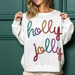 Heren Hoodies Sweatshirts Herfst Winter Dameskleding Mode Casual JOLLY Letter Kerstsweatshirt Dames Losse trui met lange mouwen Tops 231207