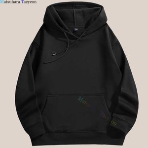 Heren Hoodies Sweatshirts Mode Zwarte Hoodie Mannen Effen 2022 Herfst Nieuwe Mannelijke Casual Warme Sweatshirts Effen Kleur Witte Hoodies Pullover Stof Zacht L230209