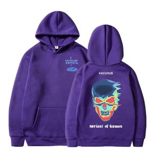 Heren Hoodies Sweatshirts Mode Creativiteit Ontwerp Skelet Grafische Print Hoodie Heren Dames Fleece Katoen Man Hip Hop Stijl Sweatshirt