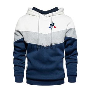 Sweats à capuche pour hommes Sweatshirts Mode Sweat à capuche pour hommes Sweat à capuche patchwork LE COQ Pull imprimé Automne Loose Fleece Sweat à capuche pour hommes et femmes Tous les jours Simple S3XL J230803