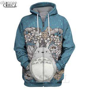 Heren Hoodies Sweatshirts Mode Heren Dames 3D Print Hoodie My Neighbor Totoro Bloem Anime Hoodies Sweatshirt Jas Unisex Casual Streetwear LST230902