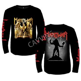 Herren Hoodies Sweatshirts Mode Gedruckt Manowar Metal Rock Crewneck Sweatshirt Gothic Top Harajuku Baumwolle Unisex Kleidung 230807