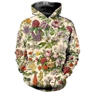 Sweats à capuche masculine Sweatshirts à la mode florale Floral 3D Imprimé femme rétro-chemise Street Vêtements surdimensionnés à fermeture éclair et à zippé pour enfants Top Q240506
