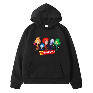 Heren hoodies sweatshirts fixies kinderen hoodies lente herfst anime hoodie sweatshirts kawaii fleece pullover y2k sudadera kinderen kleren meisje jongenskleding 240424