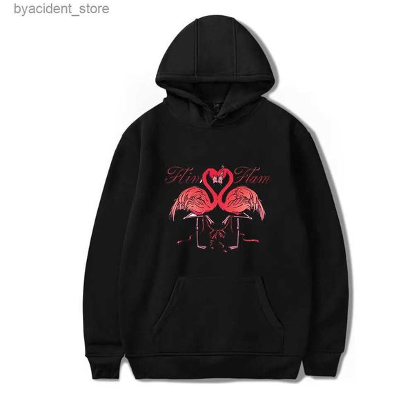 Sweats à capuche pour hommes Sweatshirts Flamingo FLIM FLAM FF Rouge Love Birds Hoodies Quotidien Hiver Casual Style Drôle Streetwear Imprimé Pulls Sweat L240315