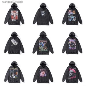 Hoodies voor heren Sweatshirts Frog Drif Streetwear Vintage kleding Hip Hop Rap Gedrukt Mode Losse oversized tops Sweatshirt Pullover Hoodies voor mannen T231019