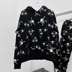 Heren Hoodies Sweatshirts Volledige Skull Print Saint Michael Hoodie Mannen Vrouwen 1 1 Beste Kwaliteit Zwart Oversized Pulloversephemeralew