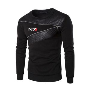 Heren Hoodies Sweatshirts Game Mass Effect N7 Printed Mens Autumn Winter Streetwear Fleece Pullover Sweatshirt Fashion Hoodie Casual Hip H