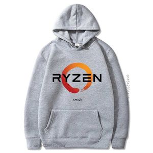 Sudaderas con capucha para hombre, Sudadera con capucha de algodón Geek, Cpu Ryzen, Pc, programador Geek, consola de juegos, equipo periférico Zen