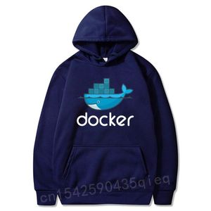 Heren Hoodies Sweatshirts Geek Men Docker Logo Sweatshirt Linux JavaScript Computer Rograming Developer Hooded Programmer Coder Coding Co