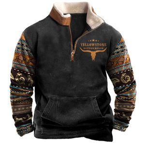 Sweats à capuche pour hommes Sweatshirts imprimé géométrique sweat-shirt ethnique hommes occidentaux aztèque patchwork à capuche motif traditionnel pull femmes hiphop vêtements africains 515